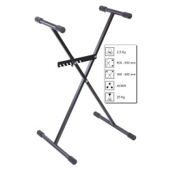 Hilec KB-UNO - Support régie simple - H 60 à 93 cm