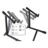 Hilec KB-EXT70 - Extension pour support de régie à 70° - H 24 cm