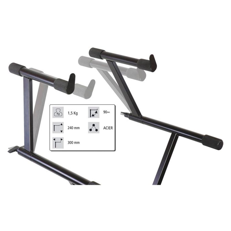 Hilec KB-EXT90 - Extension pour support de régie à 90° - H 24 cm