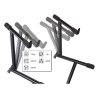 Hilec KB-EXT90 - Extension pour support de régie à 90° - H 24 cm