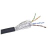Hilec CAT6cable - Câble CAT6 souple 26AWG rouleau de 100m Noir