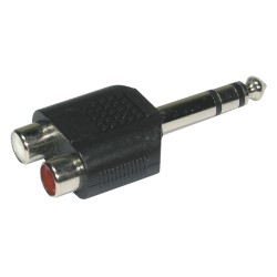 Hilec ADAPT900 - Adaptateur 2 RCA femelle / 1 Jack 6,35 mâle stéré