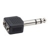 Hilec ADAPT1200 - Adapt Jack 6,35 stéréo mâle / 2x Jack 3,5 stéréo