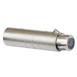 Hilec Adapter XLRmale 3P / XLRfem 5P - XLR Mâle 3 broches / XLR femell