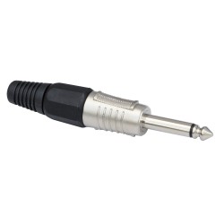 Hilec MONOJACK 6.3mm MALE CABLE - Fiche Jack mono mâle de 6,3mm pour c