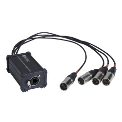 Hilec BOXRJ4XM5 - Boîtier adapt RJ45/XLR5M pour signal audio/DMX
