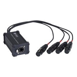 Hilec BOXRJ4XM5 - Boîtier adapt RJ45/XLR5M pour signal audio/DMX