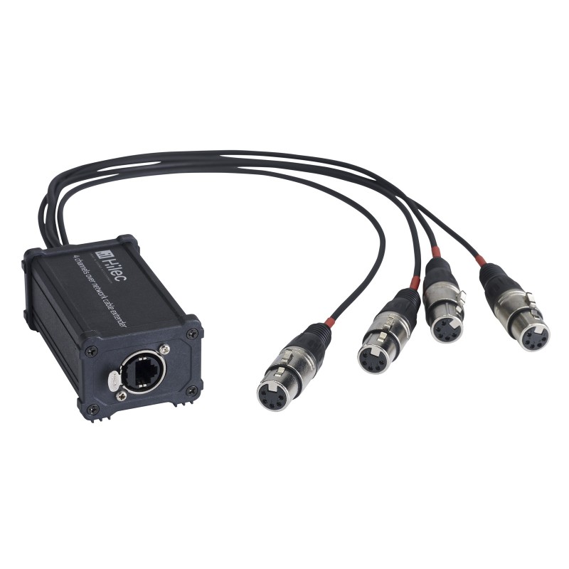 Hilec BOXRJ4XF5 - Boîtier adapt RJ45/XLR5F pour signal audio/DMX