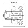 Hilec BOXRJ4XF5 - Boîtier adapt RJ45/XLR5F pour signal audio/DMX