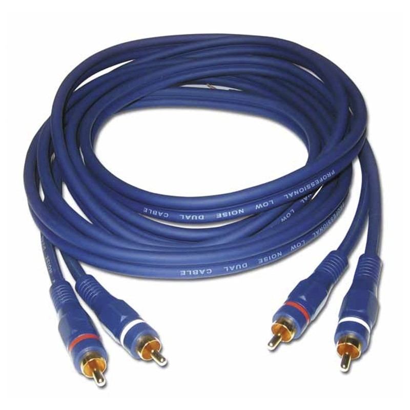 Hilec RCA15/C - Cordon HQ 2 RCA mâle / 2 RCA mâle - 5m