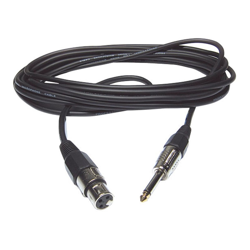 Hilec CM/XFJM-10 - Cordon micro XLR fem / J mâle 10m Mono