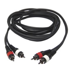 Hilec CL-24/6 - Cordon ligne Pro 2x4 2xRCA M / 2xRCA M 6m