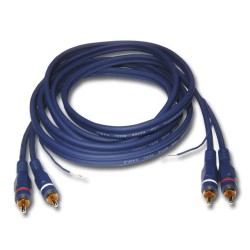 Hilec RCA/PH - Cordon 2 RCA mâle / 2 RCA mâle + masse - 3m