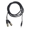 Hilec CM/XFJM-1,5 - Cordon micro XLR fem / J mâle 1,5m Mono