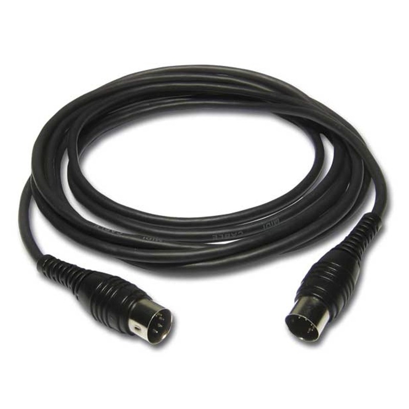 Hilec CL-51/3 - Cordon midi 5 pins reliés DIN 5B M/ DIN 5B M 3m
