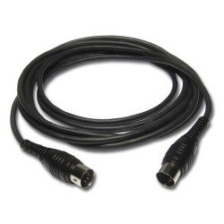 Hilec CL-51/3 - Cordon midi 5 pins reliés DIN 5B M/ DIN 5B M 3m