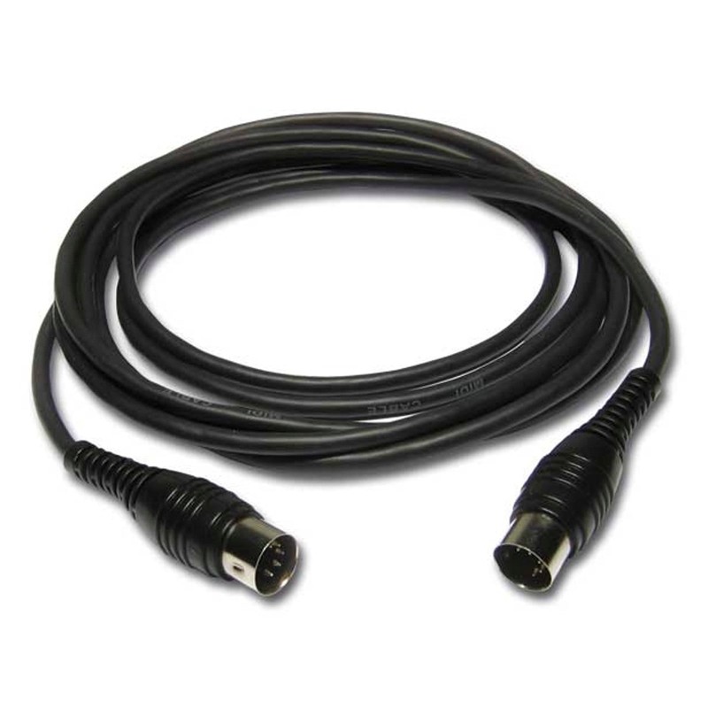 Hilec CL-51/6 - Cordon midi 5 pins reliés DIN 5B M/ DIN 5B M 6m