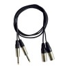 Hilec CL-32/3 - Cordon Jack 3.5 stéréo / 2 x XLR mâle - 3m