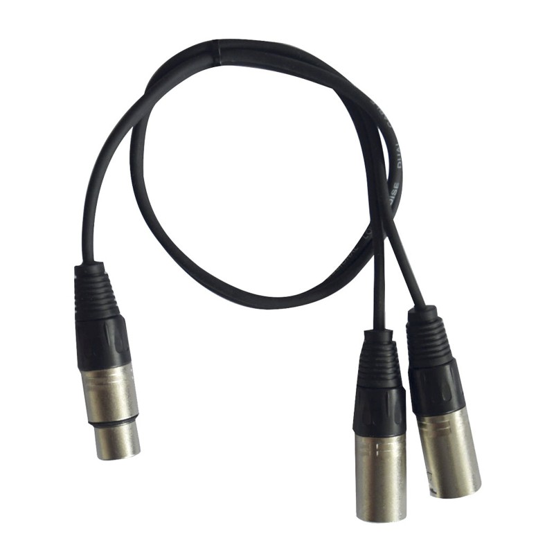 Hilec CL-28/0.6 - Cordon 1 XLR femelle / 2 x XLR mâle - 0,6m