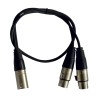 Hilec CL-28/0.6 - Cordon 1 XLR femelle / 2 x XLR mâle - 0,6m
