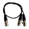 Hilec CL-29/0.6 - Cordon 1 XLR mâle / 2 x XLR femelle - 0,6m