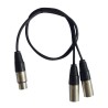 Hilec CL-29/0.6 - Cordon 1 XLR mâle / 2 x XLR femelle - 0,6m
