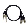 Hilec CL-42/1.5 - Cordon 2 x XLR femelle / 2 x Jack mâle mono-1,5m