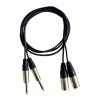 Hilec CL-42/1.5 - Cordon 2 x XLR femelle / 2 x Jack mâle mono-1,5m