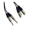 Hilec CL-43/3 - Cordon 2 x XLR femelle / 2 x Jack mâle stéréo - 3m