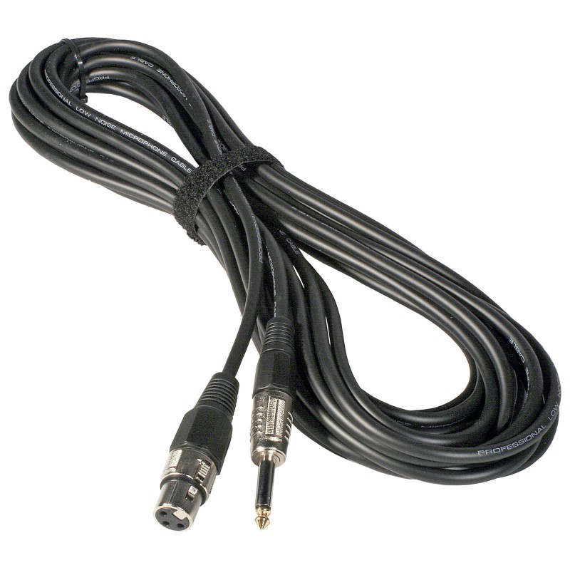 Hilec 7-0066 - Assembled cable signal, 3pin XLRf + mono Jack, 10m