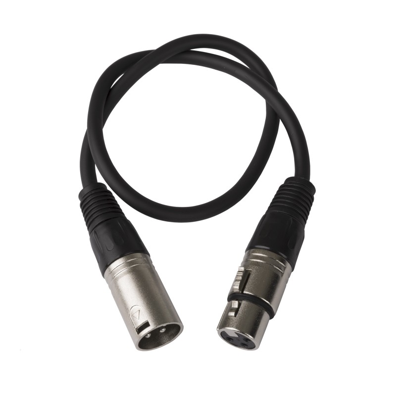 Hilec XMF-0.50M - Assembled cable signal, 3pin XLR f + 3pin XLR m - 0,
