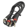Hilec 2-0430 - Assembled cable signal, 2x RCA + mono Jack, 1.5m
