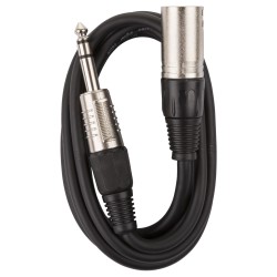 Hilec SJXM-1M5 - Câble signal symétrique Jack Stéréo/XLR Male 1,5m