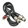 Hilec 2-0440 - Assembled cable signal, 2x RCA + 3pin XLR f, 1.5m