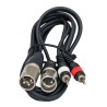 Hilec 2-0440 - Assembled cable signal, 2x RCA + 3pin XLR f, 1.5m