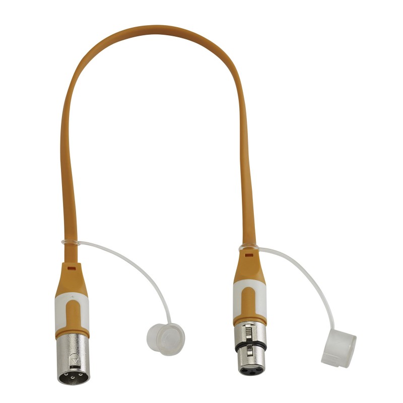 Hilec CFLAT-XMXF/0.5 - Cordon plat XLR mâle / XLR femelle - 0.5m