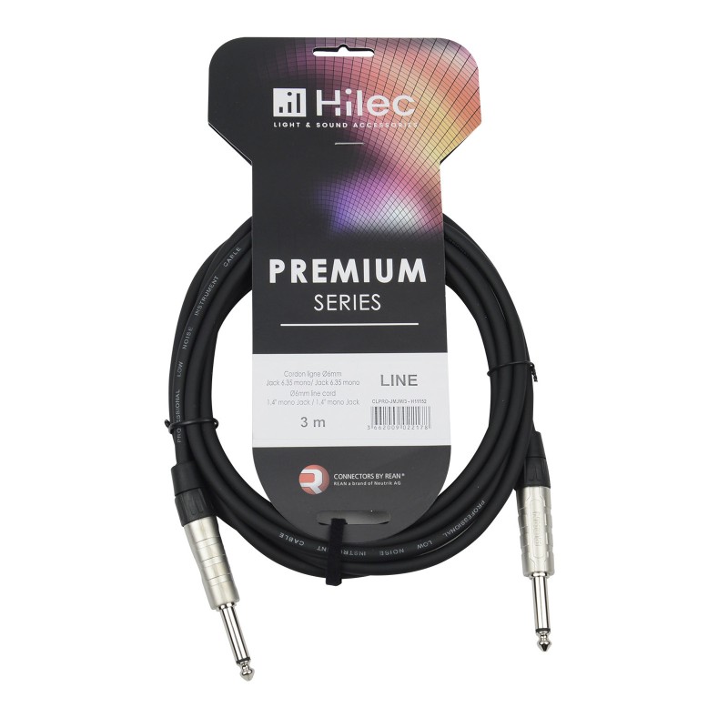 Hilec CLPRO-JMJM/3 - Cordon ligne 6mm J M mono/J M mono-REAN - 3m