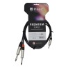 Hilec CLPROmJs2RCA/3 - Cordon ligne 4mm J st 3.5/2xRCA-REAN - 3m