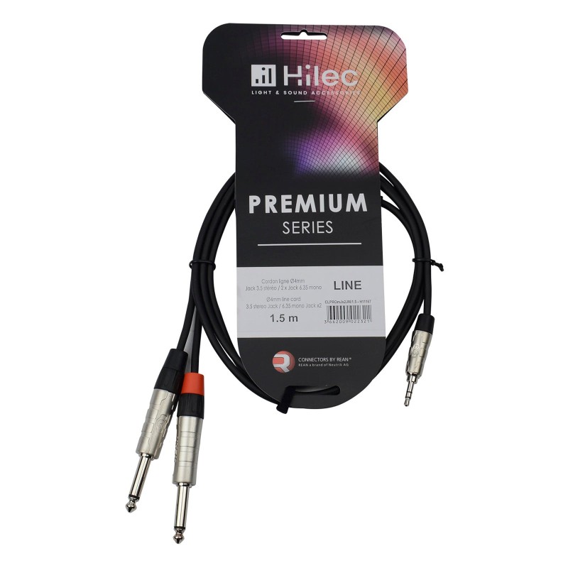 Hilec CLPROmJs2JM/1.5 - Cordon ligne 4mm Jst 3.5/2J mono-REAN-1.5m
