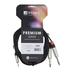 Hilec CLPROmJs2JM/3 - Cordon ligne 4mm J st 3.5/2J mono-REAN - 3m