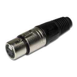Audiophony XMK-105 - Fiche X mâle 5 points DMX - Chromé