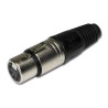 Audiophony XMK-105 - Fiche X mâle 5 points DMX - Chromé