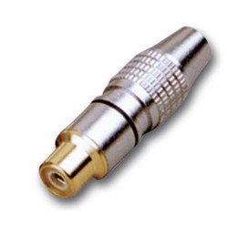 Hilec RCA920/NO - Fiche RCA femelle pour câble pro - Noir