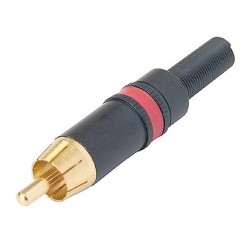 Neutrik NYS373-2 - Fiche RCA contact or - Rouge