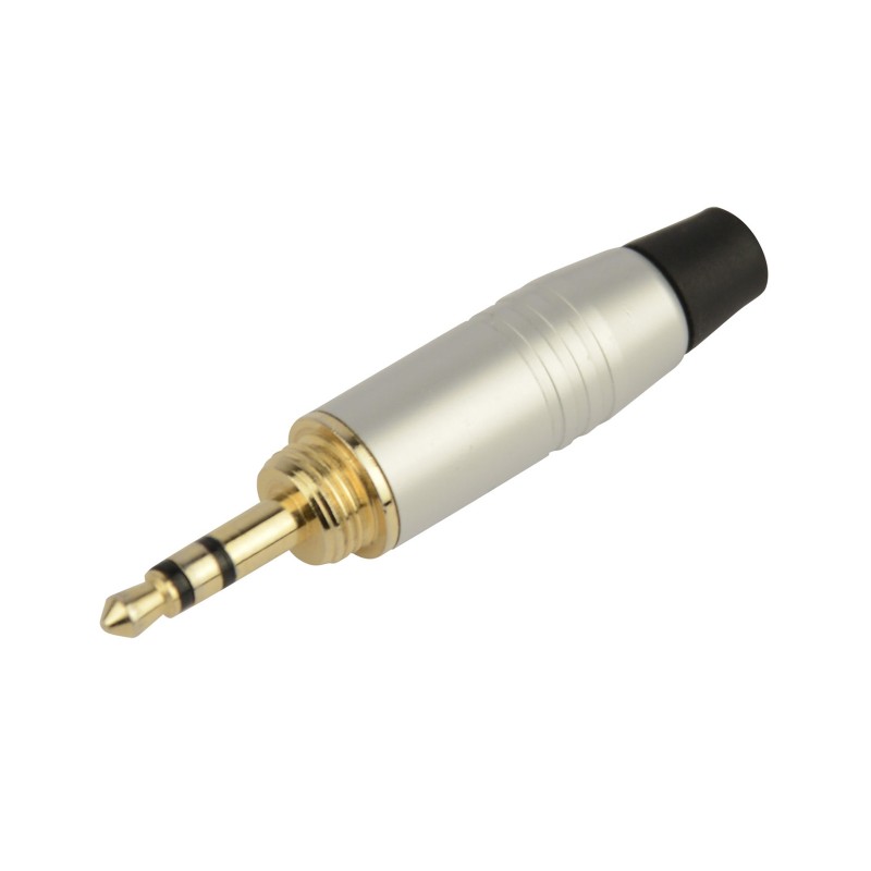 Hilec J35STVIS - Fiche jack 3.5 stéréo chromée avec vis
