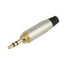 Hilec J35STVIS - Fiche jack 3.5 stéréo chromée avec vis