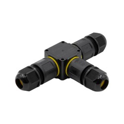 Hilec IpT-M3F - 2 T conn IP68 Med 3 pins fast connect câble 4à11mm