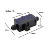 Hilec IpBox-M3 - Boîte étanche IP68 Medium 3 voies câble de 4à11mm