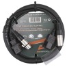 Hilec COMBI CABLE IEC/XLR-1M3 - Power IEC + 3pin DMX cable - 1.3m