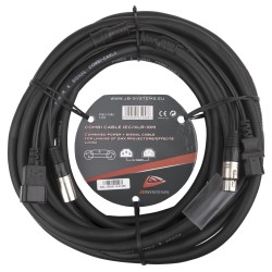 Hilec COMBI CABLE IEC/XLR-1M3 - Power IEC + 3pin DMX cable - 1.3m